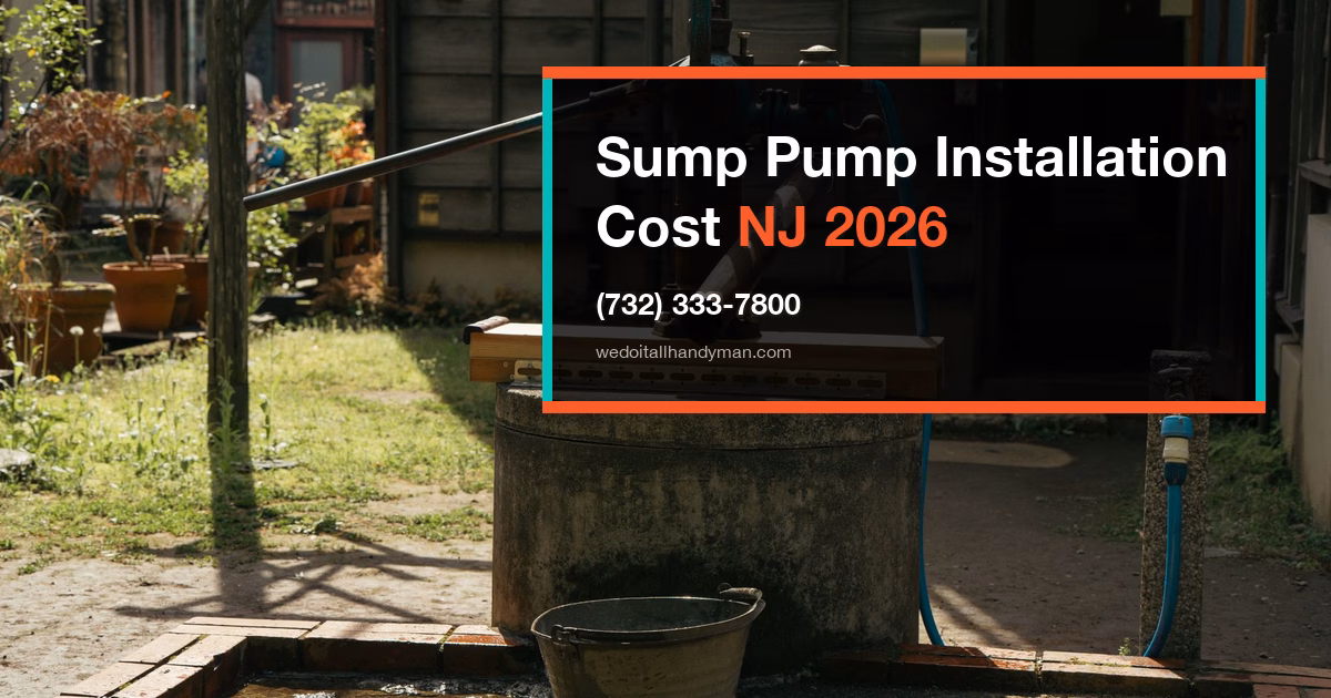 Sump Pump Installation Cost in Ocean Township, NJ: 2026 Guide